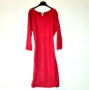 ❄☃️5for$25  3/4 Sleeve Fitted Bodycon Midi Dress
